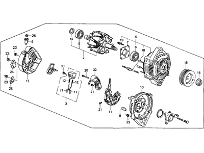 1988 Honda CRX Alternator - 31100-PM8-A01