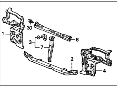 1989 Honda CRX Radiator Support - 60400-SH2-A10ZZ