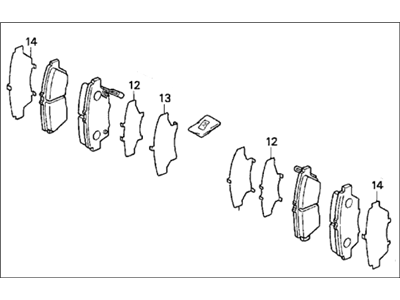 Honda 45022-SS0-525 Pad Set, Front