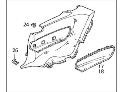 Honda Prelude Door Trim Panel - 83780-SS0-920ZC