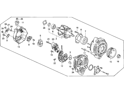 Honda 31100-P12-A02 Alternator Assembly (Cjp76) (Denso)