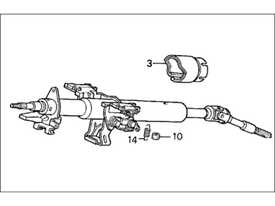 1995 Honda Prelude Steering Column - 53200-SS0-A01