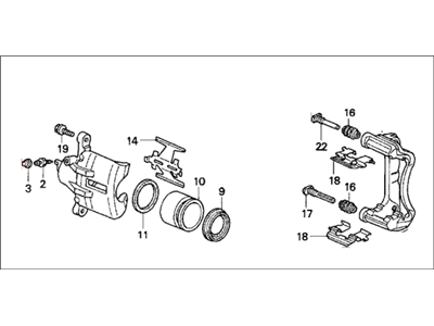 1999 Honda CR-V Brake Caliper - 45018-SS0-A00RM