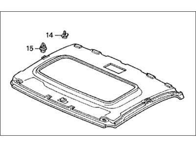 Honda 83200-SS0-000ZA Lining Assy., FR. Roof *B46L* (LOFTY BLUE)