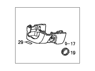 1993 Honda Prelude Steering Column Cover - 77360-SS0-A02ZA