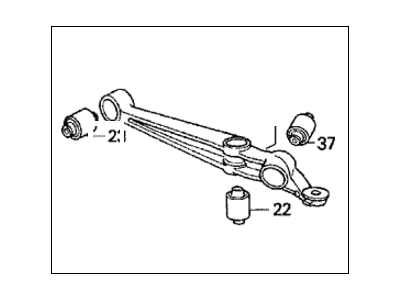 Honda 52360-SS0-902 Arm, Left Rear (Lower)