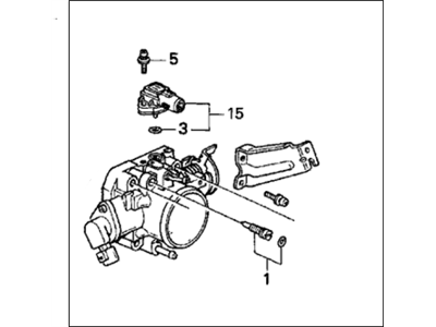 1995 Honda Prelude Throttle Body - 16400-P12-A00