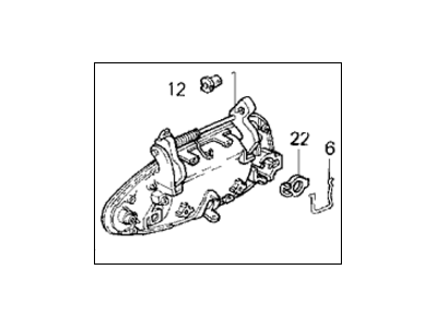 Honda Prelude Door Handle - 72180-SS0-003ZA