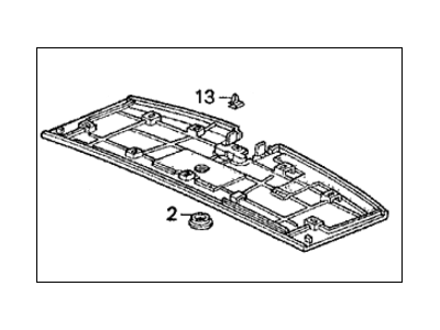 Honda 83260-SS0-000ZB Lining Assy., RR. Roof *NH167L* (GRAPHITE BLACK)