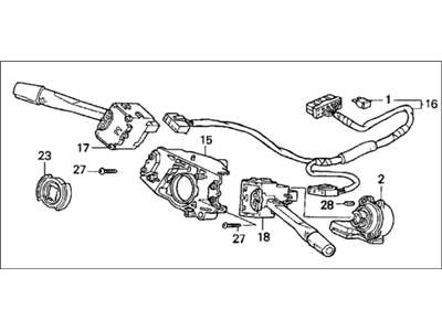 1992 Honda Prelude Turn Signal Switch - 35250-SS0-A01ZA