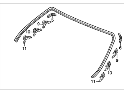 Honda 73150-SS0-000 Molding Assy., FR. Windshield