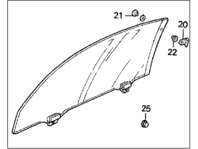 1994 Honda Prelude Auto Glass - 73350-SS0-J00