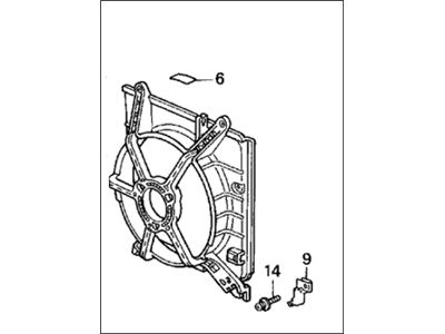 Honda Prelude Fan Shroud - 19015-P39-014