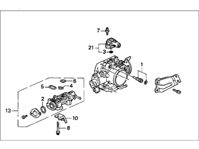 1995 Honda Prelude Throttle Body - 16400-P14-A00