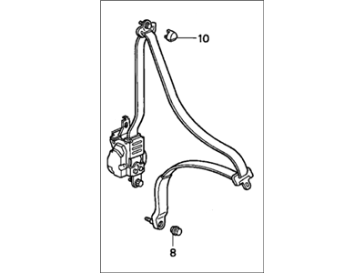 1996 Honda Civic Seat Belt - 04814-S00-A00ZB