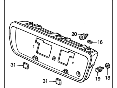 1996 Honda Civic License Plate - 74890-S03-000