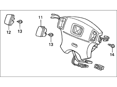 Honda 06770-S01-A91ZA Airbag Assembly, Driver (Excel Charcoal)