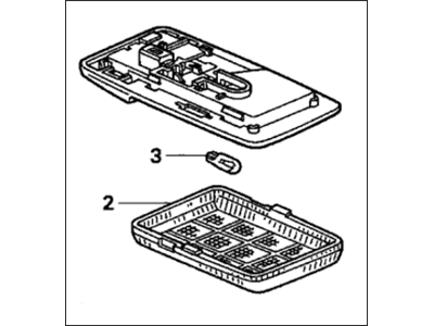 Honda 34250-S04-003ZA Light Assembly, Interior (Clear Gray)