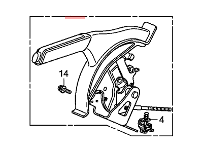 Honda 47110-SCV-A91ZA Lever, Hand Brake *NH167L* (GRAPHITE BLACK)