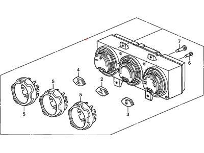 Honda 79600-SCV-A02ZE Control Assy., Heater *NH735L* (DARK SILVER SATIN MATTE METALLIC)