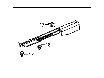 Honda 84251-SCV-A00ZD Garnish Assy., L. Side *YR233L* (TITANIUM)