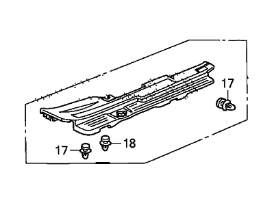 Honda 84201-SCV-A01ZD Garnish Assy., R. Side *YR233L* (TITANIUM)