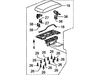 2009 Honda Element Armrest - 83406-SCV-A91ZA