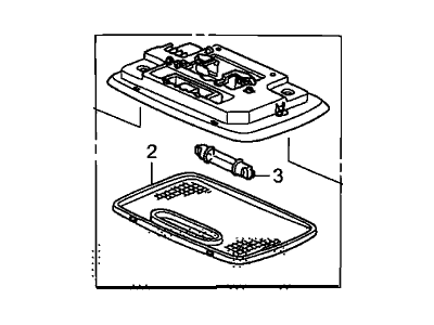 Honda 34250-S5P-A01ZD Light Assembly, Interior (Clear Gray)