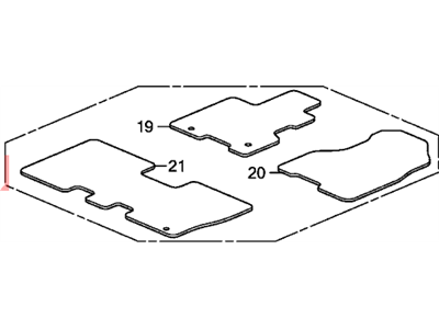 Honda 83600-SCV-A93ZD Mat Set,Floor*YR355L*