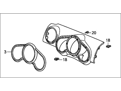 Honda 77106-SCV-A91ZB Panel Assy., Middle Instrumentdriver (Typec)