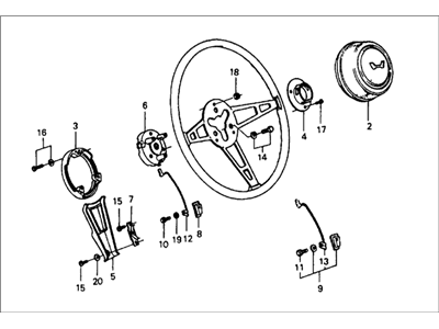 Honda 53100-658-662 Wheel Assembly, Steering