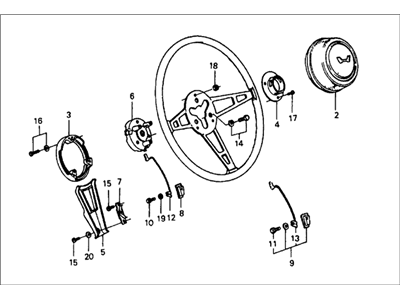 Honda 53100-657-672 Wheel Assembly, Steering (Tokyo Seat)