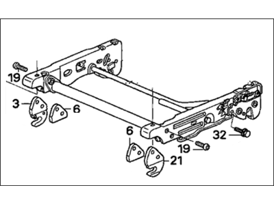 Honda 81290-SHJ-A02 Riser Assy., R. Middle Seat