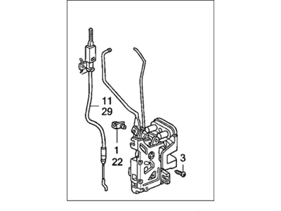 Honda 72152-SHJ-A02 Latch Assembly, Left Front Door