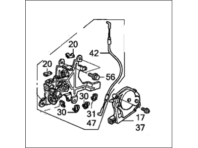 Honda 72682-SHJ-A22 Crank Assy., L. Slide Door Handle (Outer)