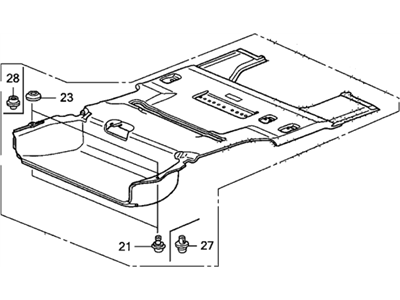 Honda 83302-SHJ-A21ZC Carpet, RR. Floor *NH361L* (CF GRAY)