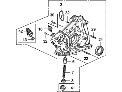 Honda 15100-RCA-A02 Pump Assembly, Oil (Yamada)