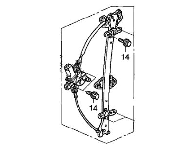 Honda 72210-SHJ-A02 Regulator Assembly, Right Front Door Power