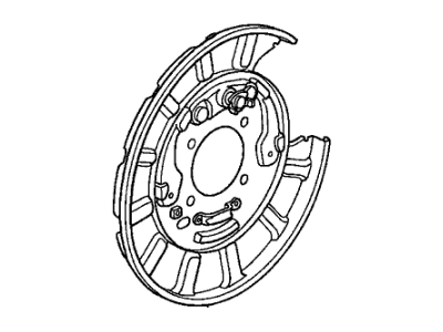 Honda 43120-SHJ-A02 Plate, Left Rear Brake Back