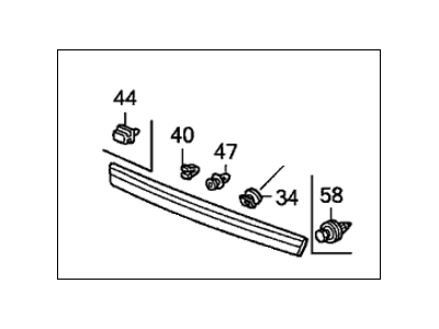 Honda 74890-SHJ-A31ZQ Garnish Assembly, Rear License (Polished Metal Metallic)