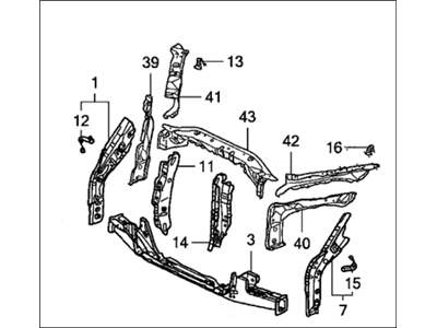 2008 Honda Odyssey Radiator Support - 60400-SHJ-A02ZZ