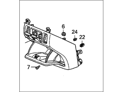 Honda 77291-SHJ-A01ZB Console Assy., Center (Lower) *NH361L* (CF GRAY)