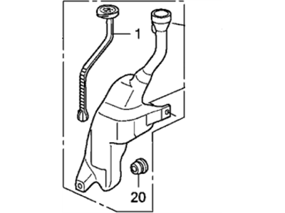 Honda 76840-SHJ-A01 Tank Set, Washer (2.5L) (FR/RR)