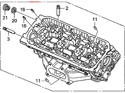 Honda 12100-RGM-305 Cylinder Head Assembly, Front