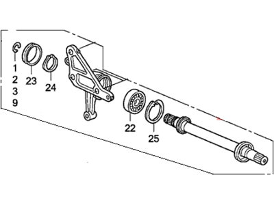 Honda 44500-SJA-000 Shaft Assembly, Half