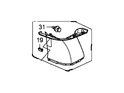 Honda 84141-SHJ-A01ZC Garnish Assy., R. RR. Pillar *YR239L* (KI IVORY)