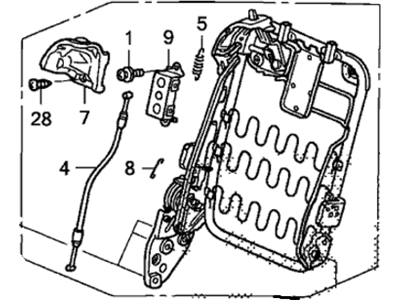 Honda 81326-SHJ-A02 Frame, R. Middle Seat-Back