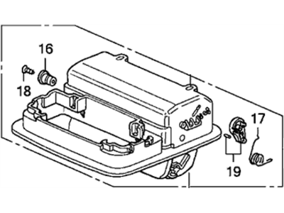 Honda 83250-SDA-A03ZB Console Assy., Roof *YR239L* (KI IVORY)