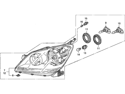 Honda 33150-SHJ-A51 Headlight Assembly, Driver Side