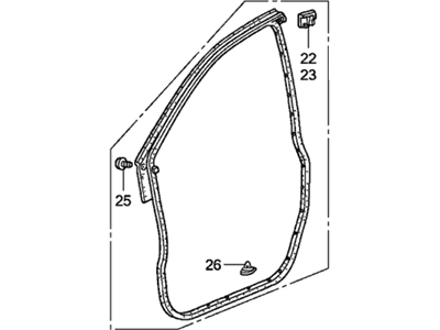 Honda 72365-SHJ-A01 Sub-Seal, L. FR. Door